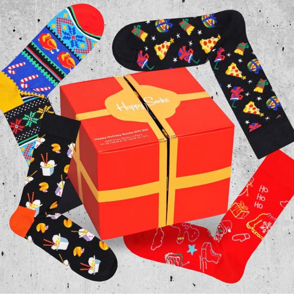 4-Pack Happy Holiday Socks Gift Set